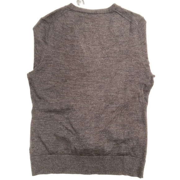 en THREAD Tollegno 1900 Merino Wool Cardigan Sweater in Charcoal Grey Size S - Picture 8 of 12